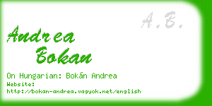 andrea bokan business card